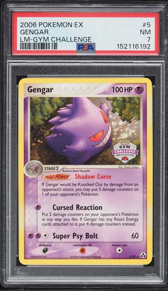 2006 Pokemon EX Legend Maker Gym Challenge Gengar #5 PSA 7 NRMT