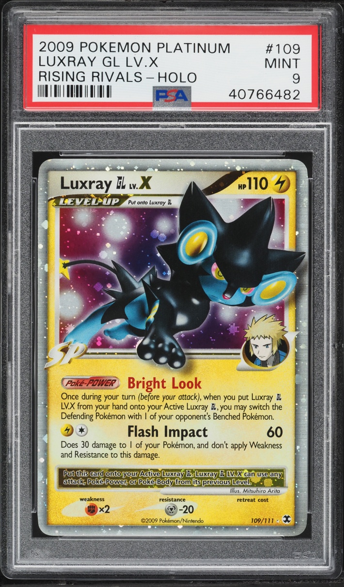 2009 Pokemon Platinum Rising Rivals Holo Luxray GL LV. X #109 PSA 9 MINT