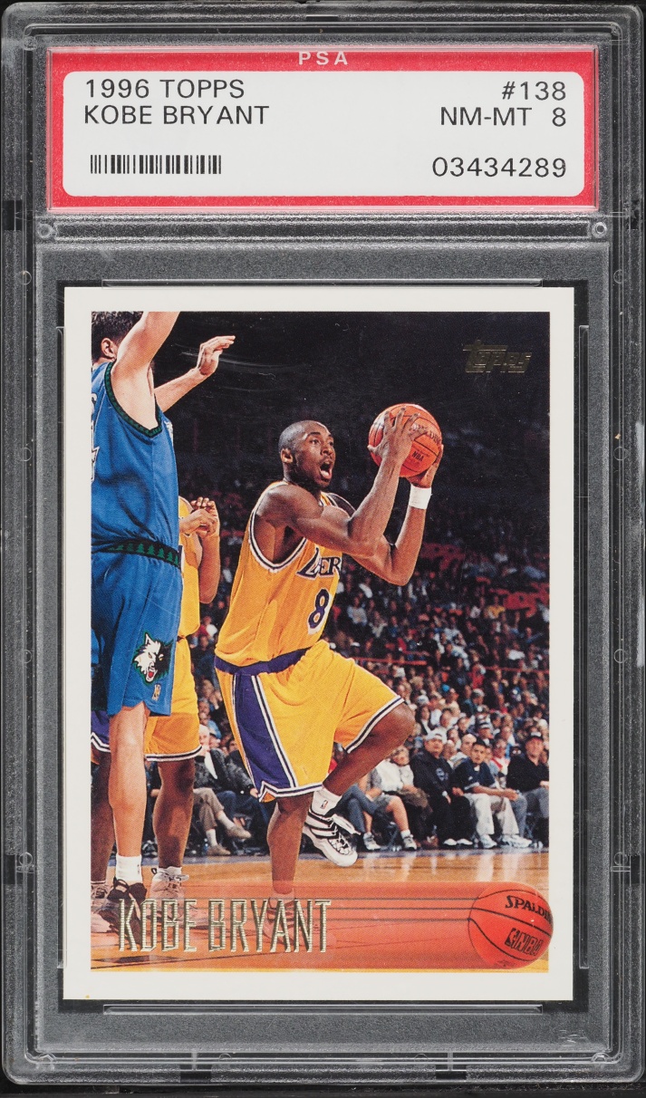 1996 Topps Basketball Kobe Bryant ROOKIE #138 PSA 8 NM-MT