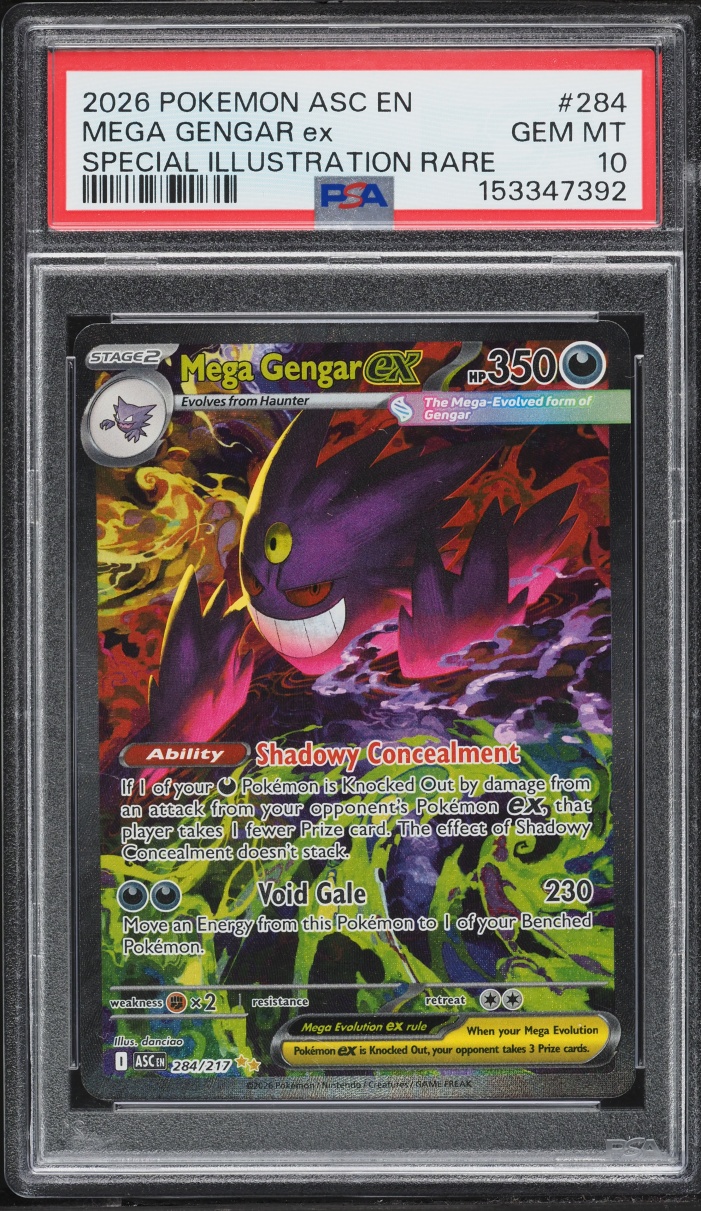 2026 Pokemon Mega Evolution Ascended Heroes SIR Mega Gengar Ex #284 PSA 10 GEM MINT