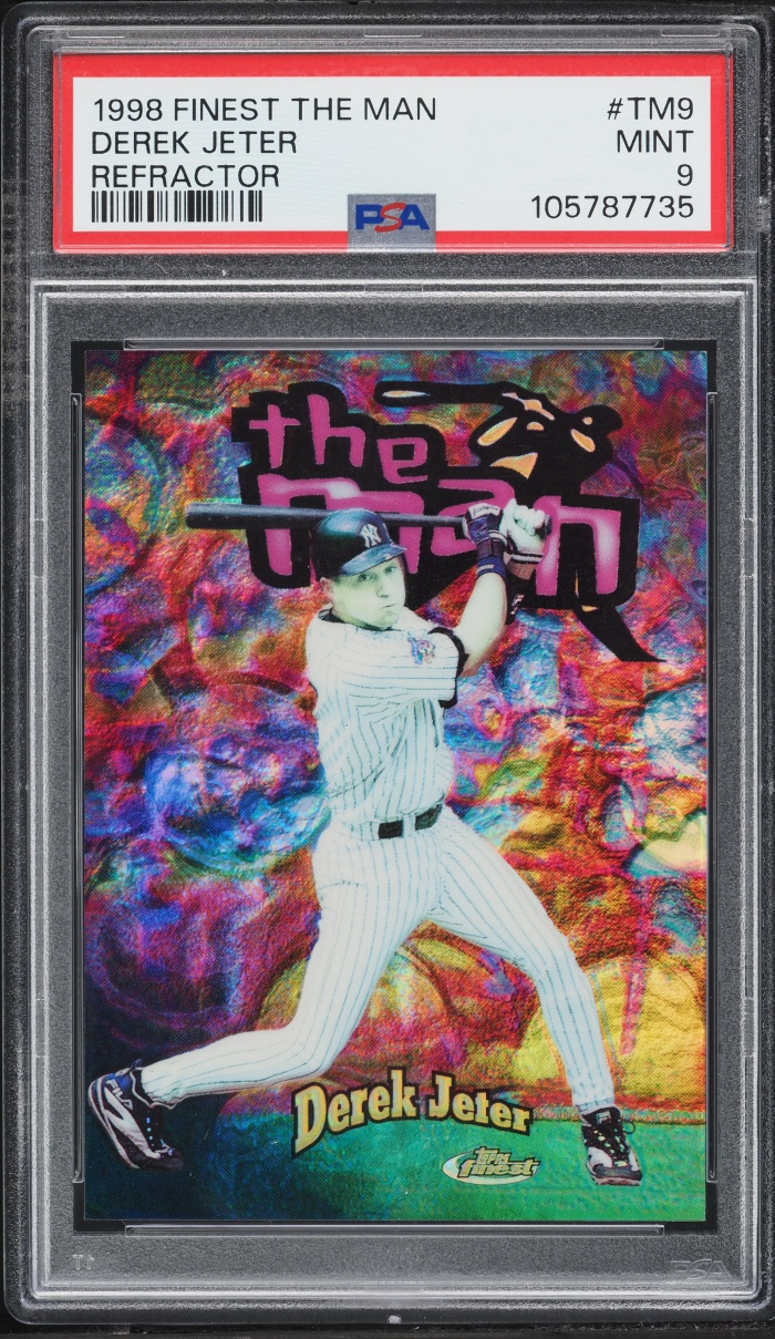 1998 Finest The Man Refractor Derek Jeter /75 #TM9 PSA 9 MINT