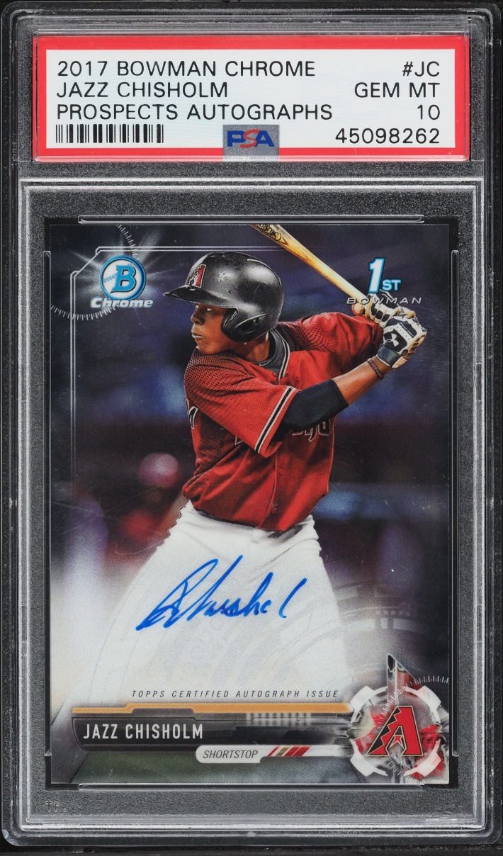 2017 Bowman Chrome Jazz Chisholm PROSPECT AUTO #CPA-JC PSA 10 GEM MINT
