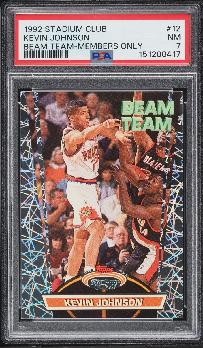 1992 Stadium Club Beam Team Members Only Kevin Johnson #12 PSA 7 NRMT