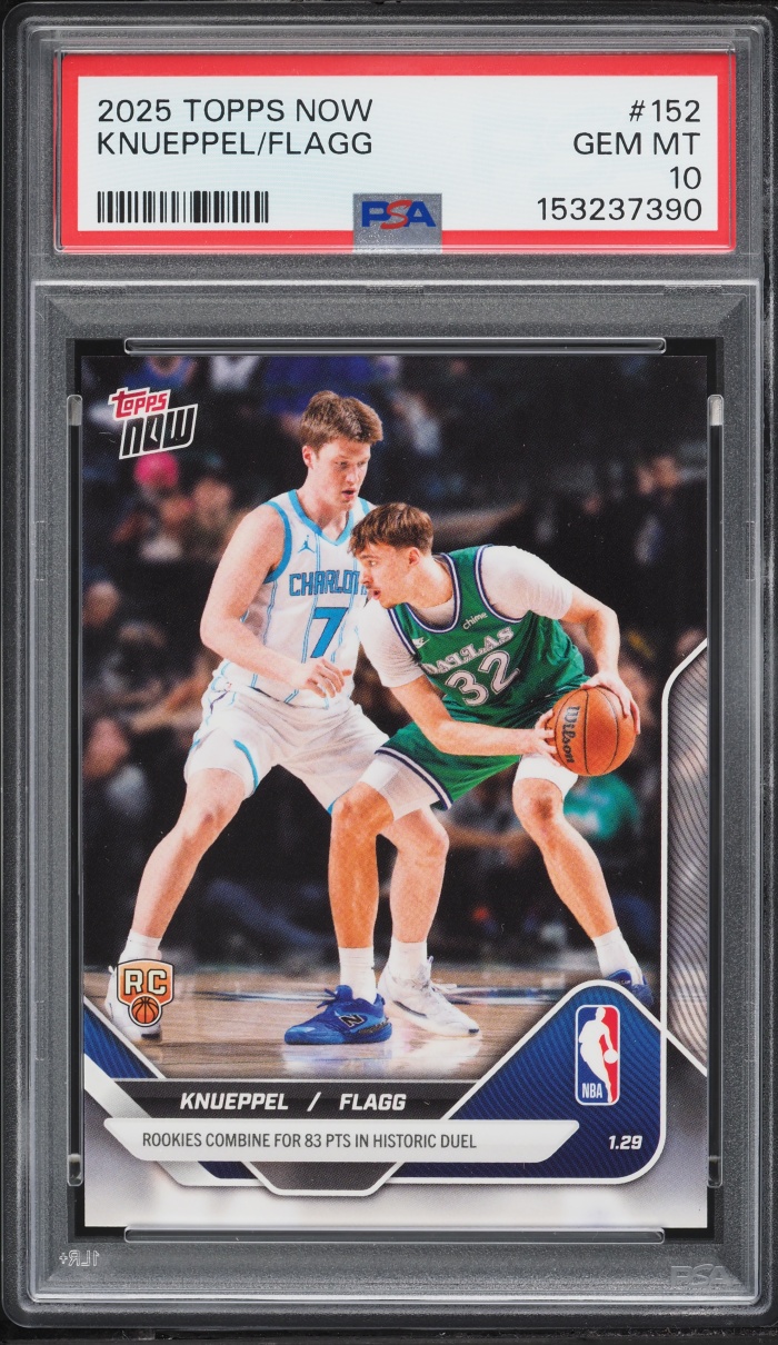2025 Topps Now Kon Knueppel & Cooper Flagg ROOKIE #152 PSA 10 GEM MINT