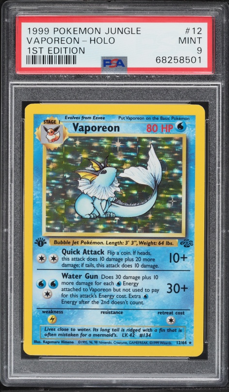1995 vaporeon pokemon card value Pokémon TCG | Jungle | Holo cementing its place as a must 1995 vaporeon pokemon card 12/64