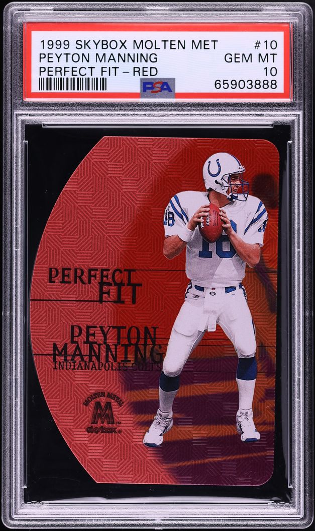 1999 Skybox Molten Metal Perfect Fit Red Peyton Manning #10 PSA 10 GEM MINT