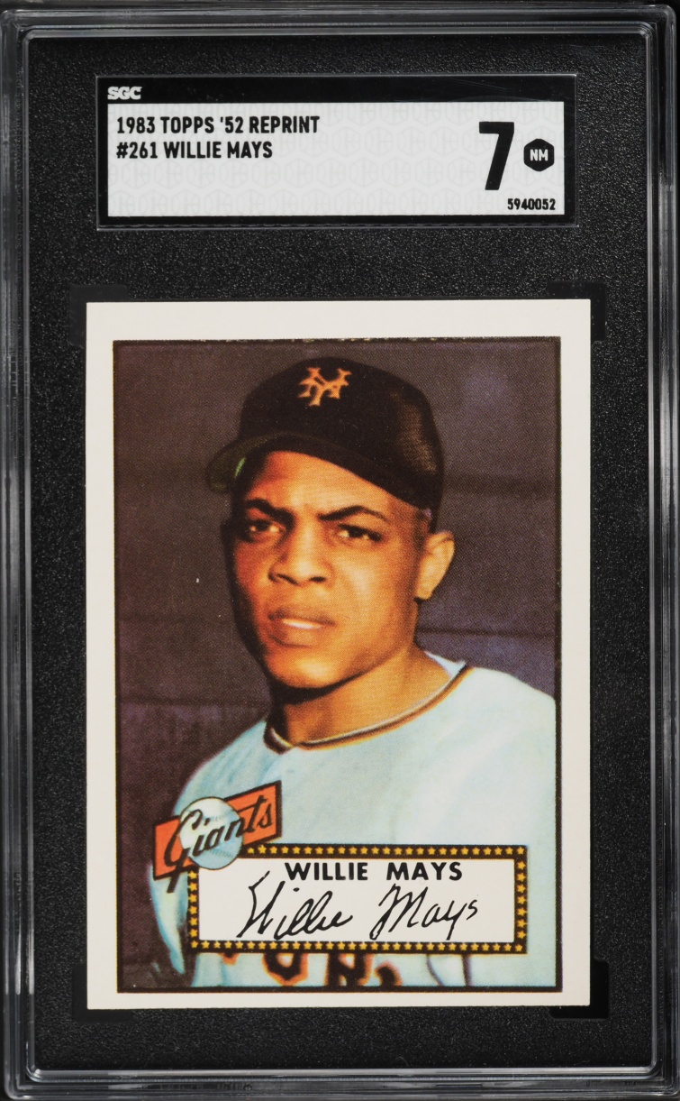 1983 Topps '52 Reprint Willie Mays #261 SGC 7 NRMT