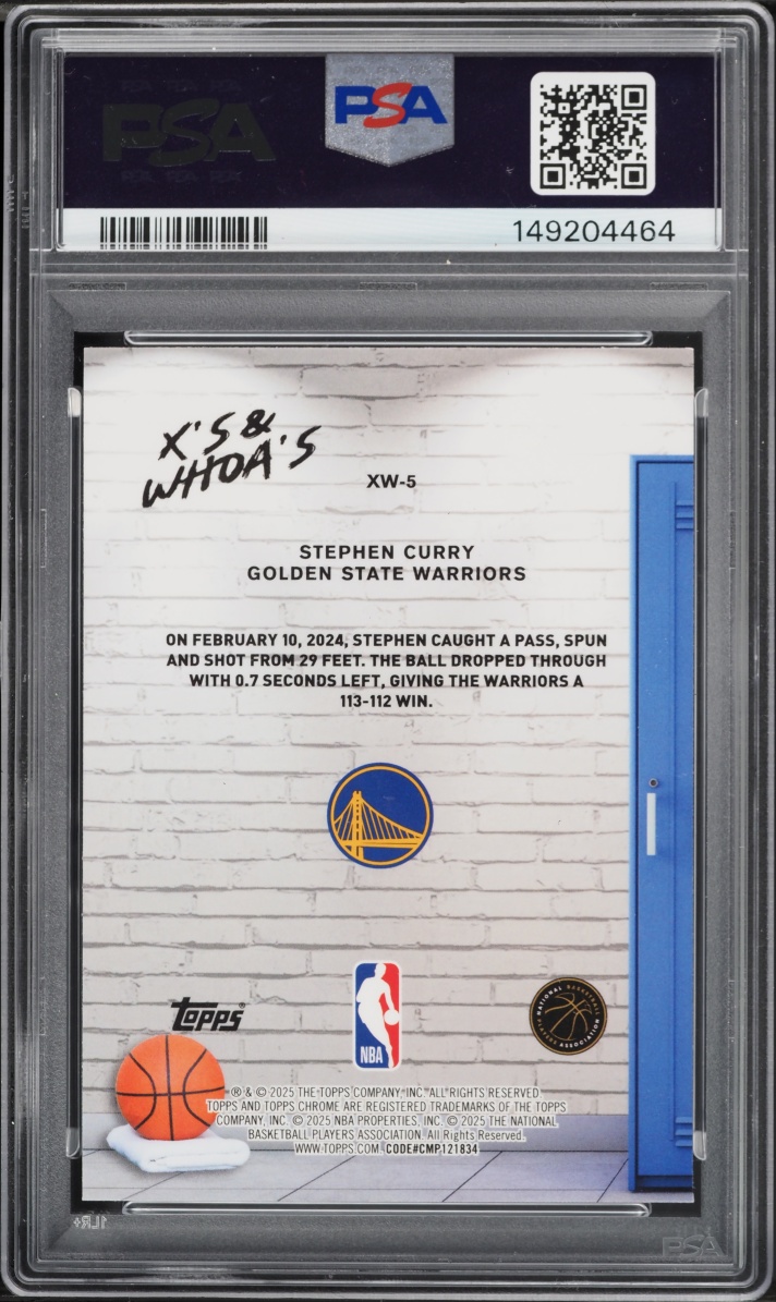 2025 Topps Chrome X's & Whoa's Green Geometric Stephen Curry /99 #XW-5 PSA 10 GEM MINT