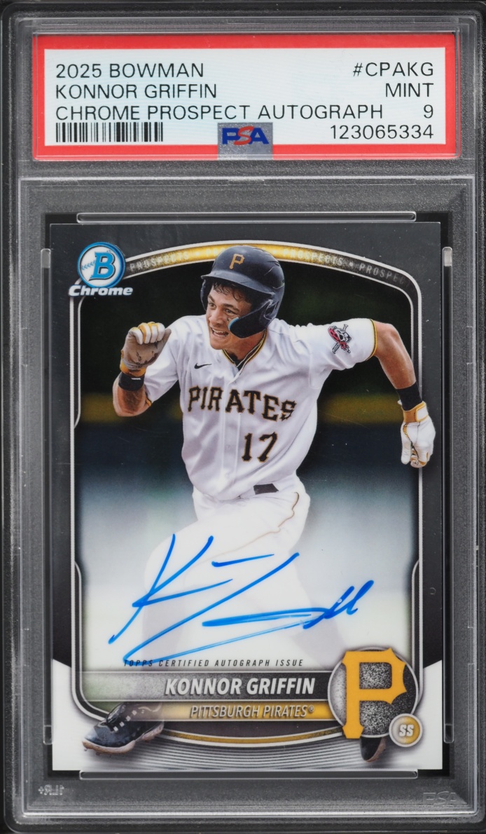 2025 Bowman Chrome Konnor Griffin PROSPECT AUTO #CPA-KG PSA 9 MINT