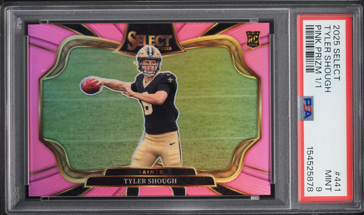 2025 Select Field Level Pink Prizm Tyler Shough ROOKIE 1/1 #441 PSA 9 MINT