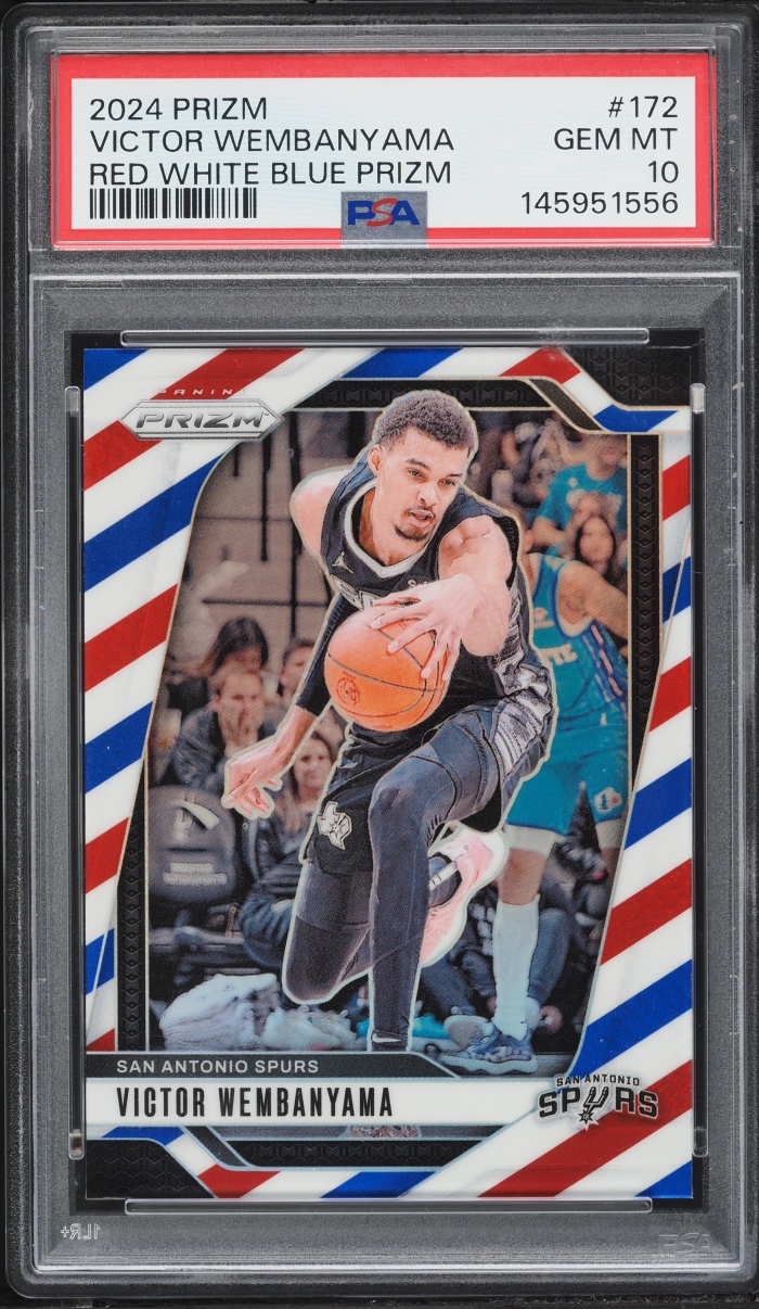 2024 Panini Prizm Red White Blue Victor Wembanyama #172 PSA 10 GEM MINT