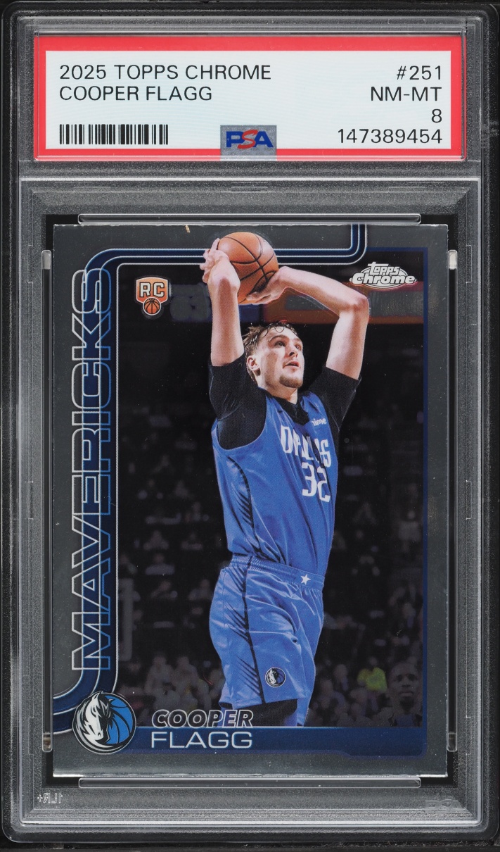 2025 Topps Chrome Cooper Flagg ROOKIE #251 PSA 8 NM-MT