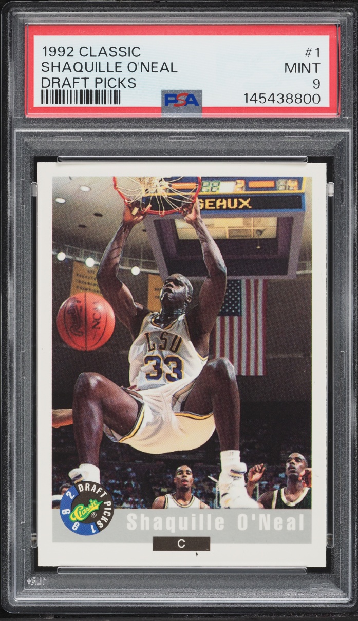 1992 Classic Draft Picks Shaquille O'Neal ROOKIE #1 PSA 9 MINT