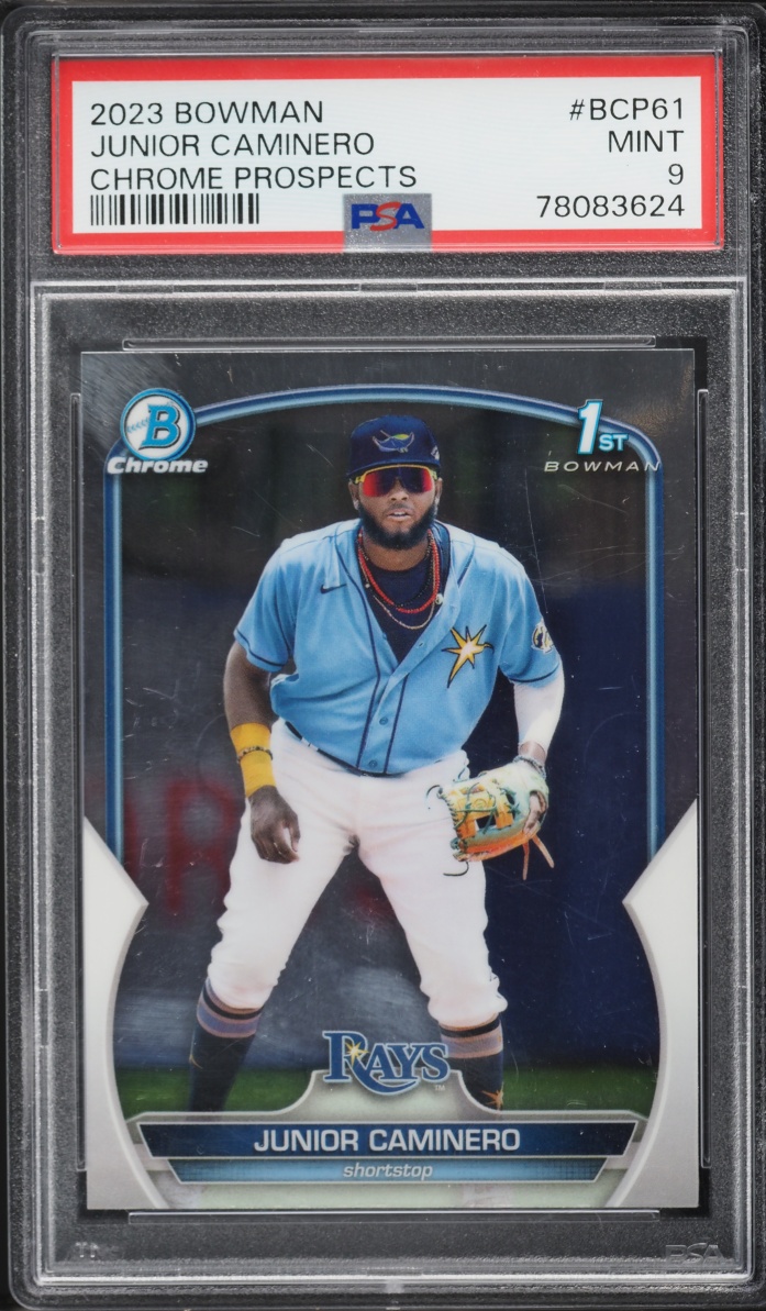 2023 Bowman Chrome Junior Caminero PROSPECT #BCP-61 PSA 9 MINT