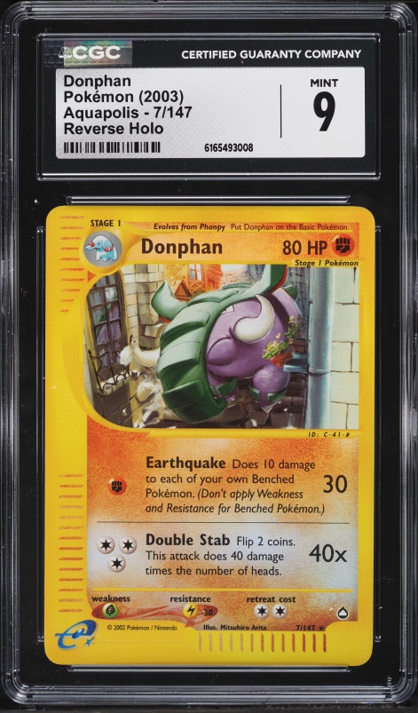2000 Pokemon Japanese Gold Silver To A New World Donphan #232 CGC AUTH on  Fanatics Collect