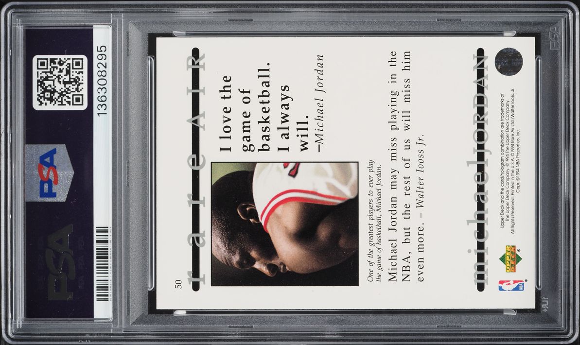 1994 Upper Deck MJ Rare Air Michael Jordan #50 PSA 9 MINT