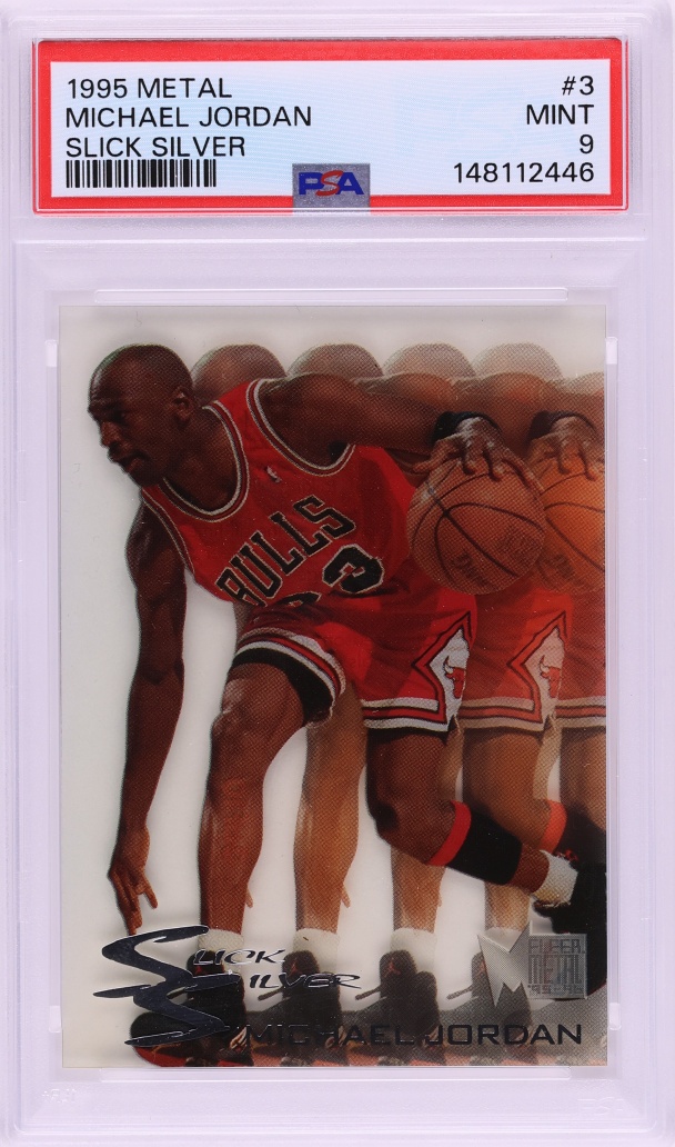 1995 Metal Slick Silver Michael Jordan #3 PSA 9 MINT