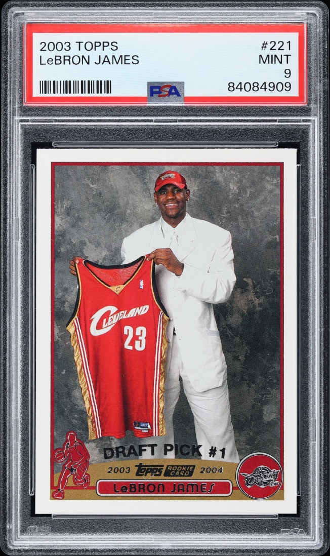 2003 Topps Basketball LeBron James ROOKIE #221 PSA 9 MINT