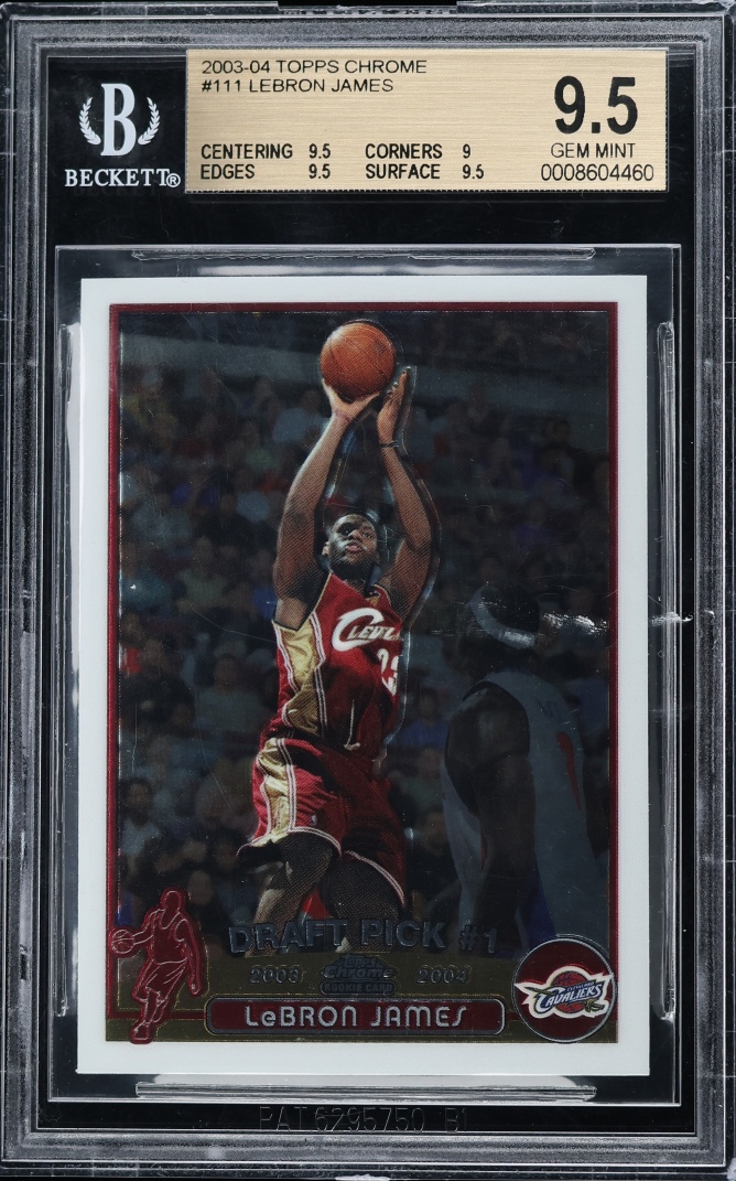 2003 Topps Chrome LeBron James ROOKIE #111 BGS 9.5 GEM MINT
