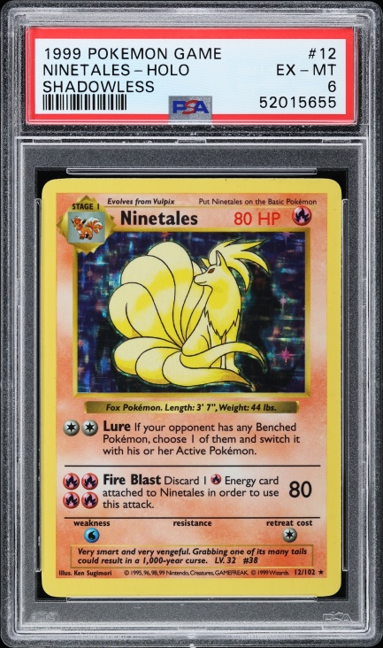 2002 ninetales pokemon card 2002 Pokemon Legendary collection #17 Ninetales Holo KSA 8.5 NMM+