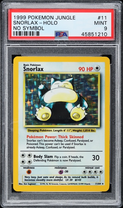 【psa10】ストライク Holo 旧裏 1996 P.M. JUNGLE 1996 Pokemon Japanese Jungle Holo Snorlax #143 PSA 9 MINT on