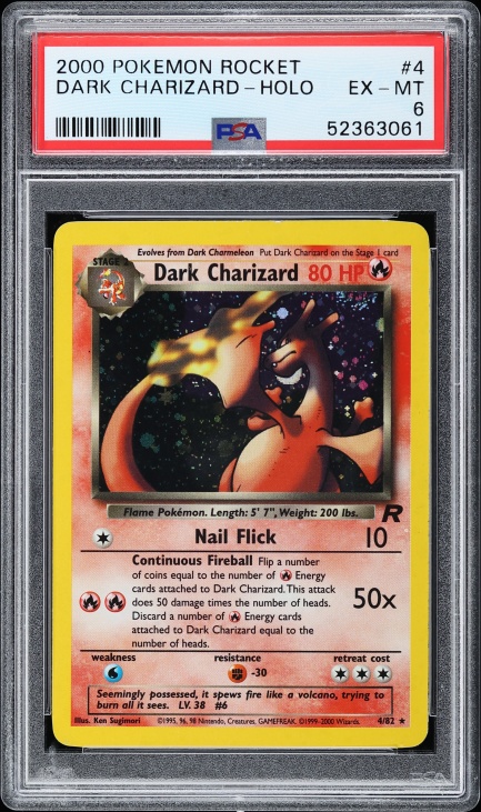 2000 Pokemon Team Rocket 1st Edition Holo Dark Charizard #4 PSA 8 NM-MT on  Fanatics Collect