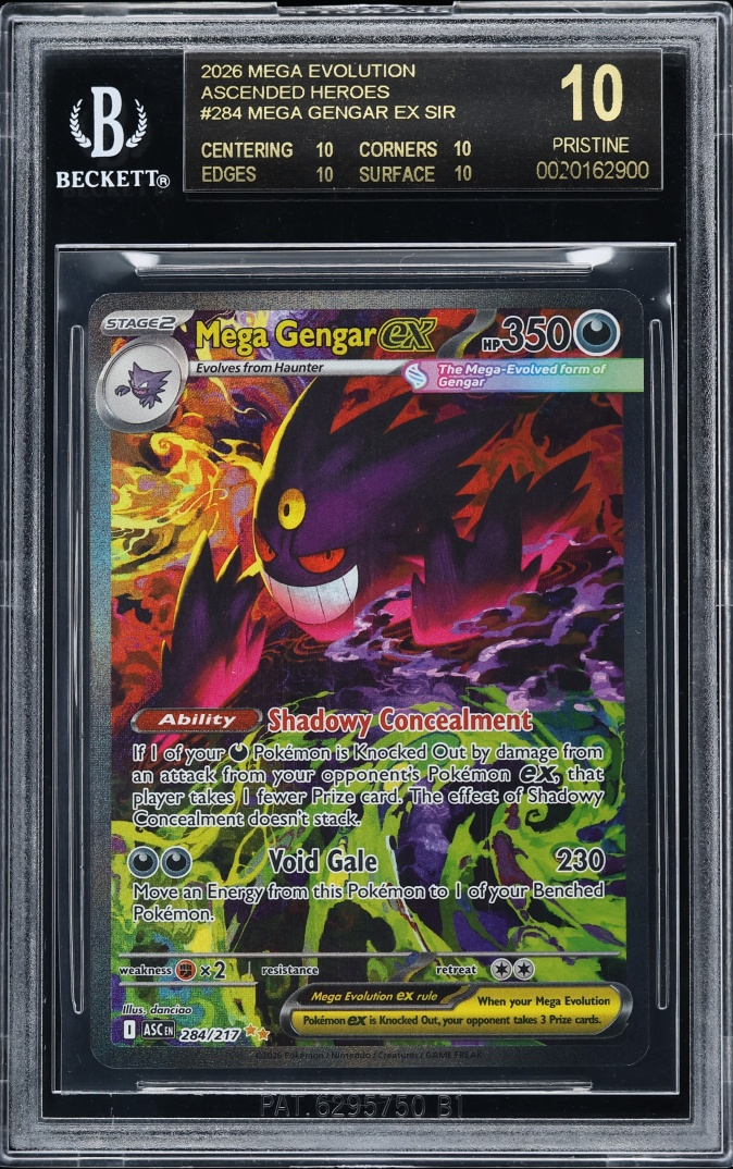 2026 Pokemon Mega Evolution Ascended Heroes SIR Mega Gengar ex #284 BGS 10 BLACK LABEL