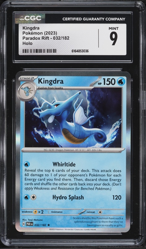 2023 Pokemon Scarlet & Violet Paradox Rift Holo Kingdra #32 CGC 9 MINT
