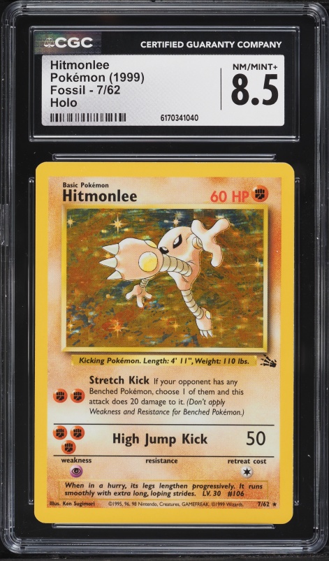 pokemon card hitmonlee Japanese 106/165 Master Ball PSA 9 – Zapp! Comics Colorless Artist 151 Mini Tin [Hitmonlee &