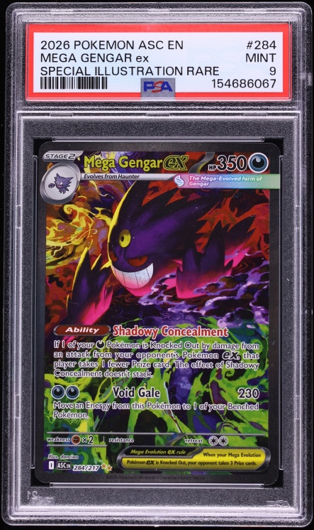 2026 Pokemon Mega Evolution Ascended Heroes SIR Mega Gengar Ex #284 PSA 9 MINT