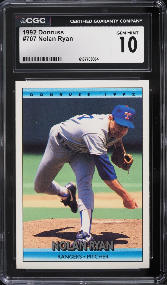 1992 Donruss Nolan Ryan #707 CGC 10 GEM MINT