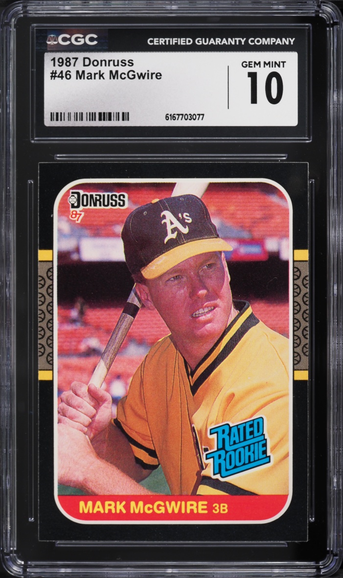 1987 Donruss Mark McGwire ROOKIE #46 CGC 10 GEM MINT