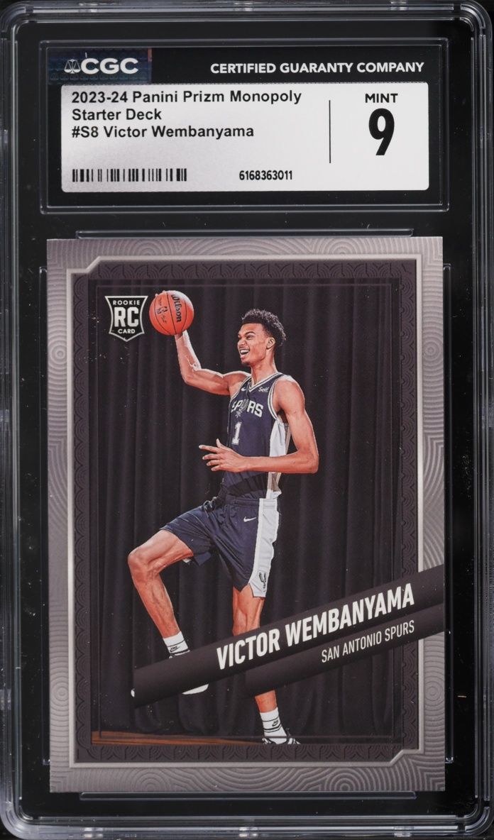 2023 Panini Prizm Monopoly Starter Deck Victor Wembanyama ROOKIE #S8 CGC 9 MINT