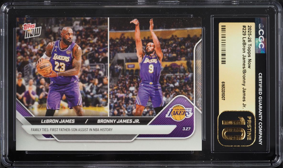2025 Topps Now LeBron James Bronny James Jr. #229 CGC 10 PRISTINE