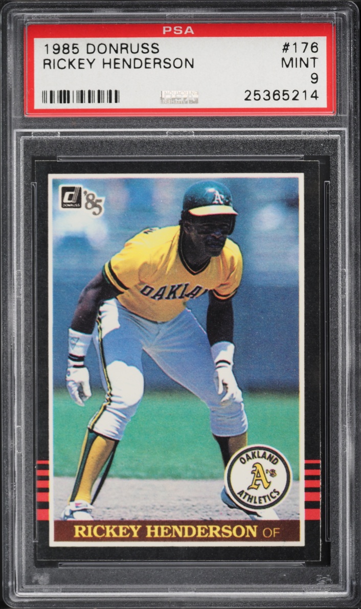 1985 Donruss Rickey Henderson #176 PSA 9 MINT