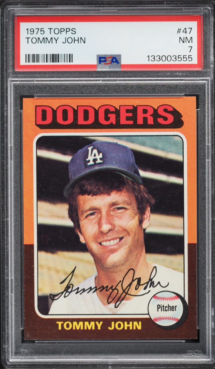1975 Topps Tommy John #47 PSA 7 NRMT