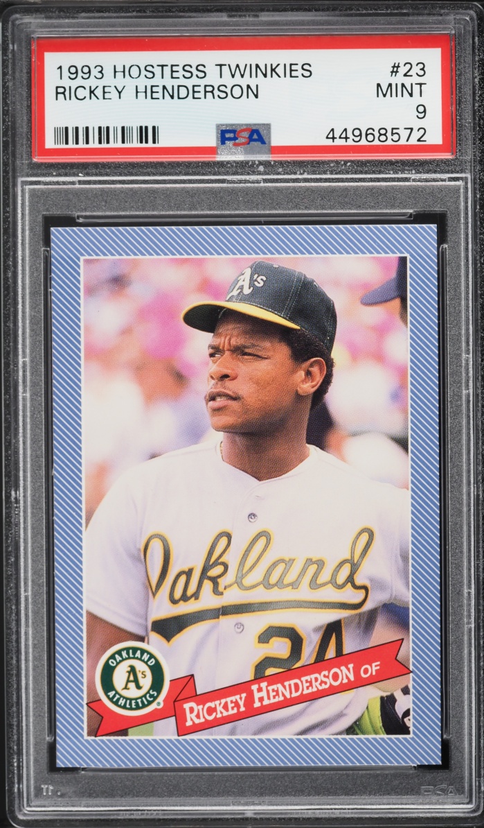 1993 Hostess Twinkies Rickey Henderson #23 PSA 9 MINT