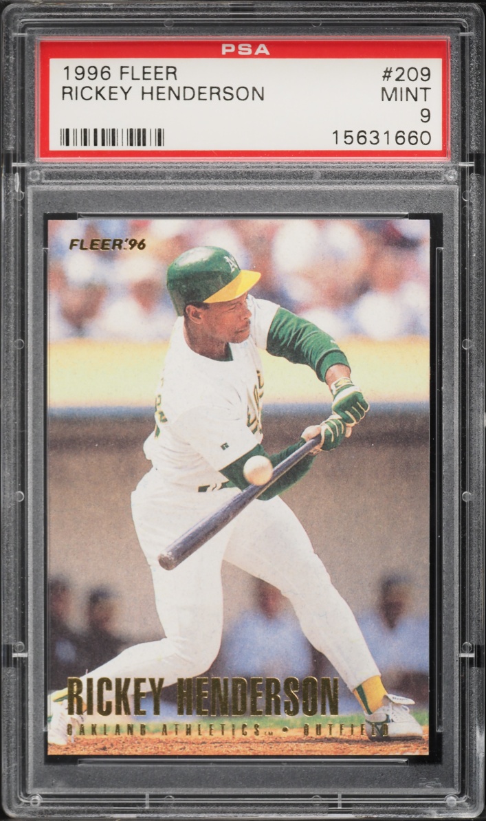 1996 Fleer Rickey Henderson #209 PSA 9 MINT