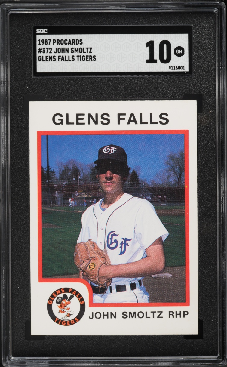 1987 Procards Glens Falls Tigers John Smoltz #372 SGC 10 GEM MINT