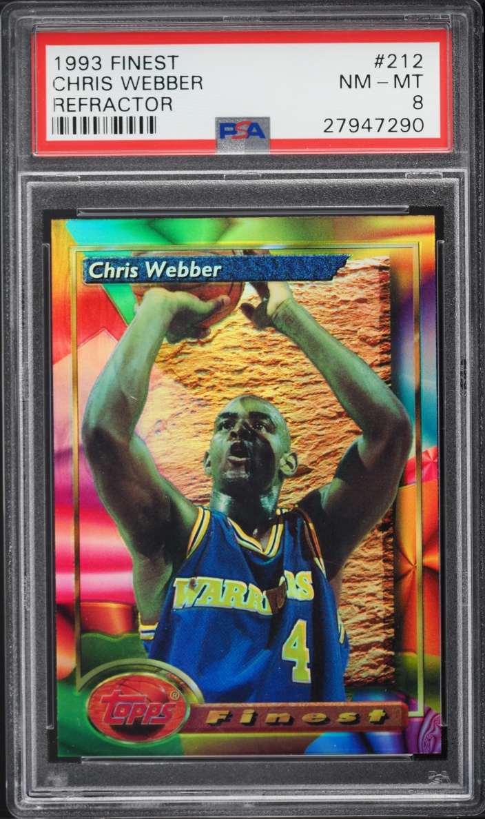 1993 Finest Refractor Chris Webber ROOKIE #212 PSA 8 NM-MT