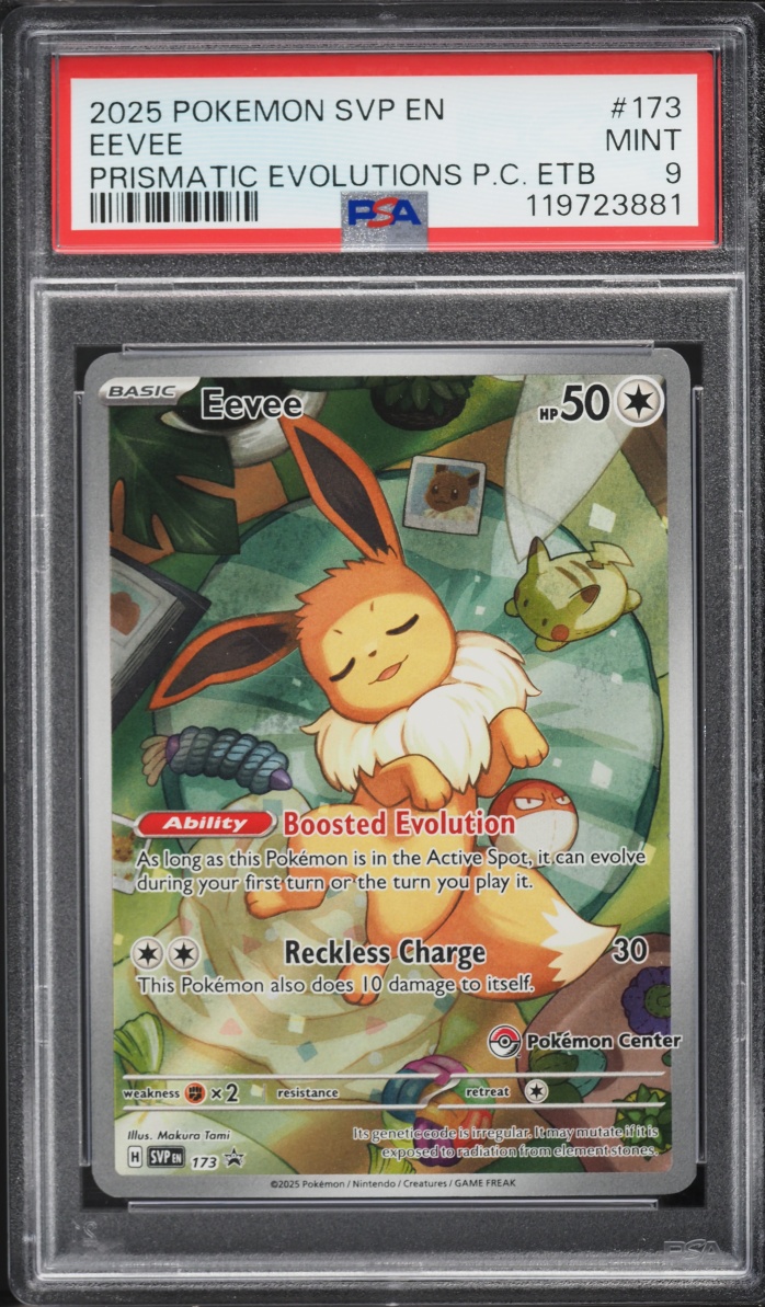 2025 Pokemon Scarlet & Violet Promo Prismatic Evolutions Center Eevee #173 PSA 9 MINT