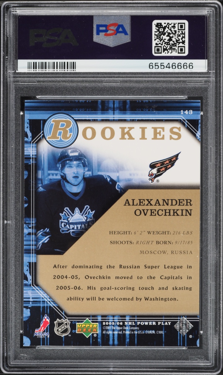 2005 Upper Deck Power Play Alexander Ovechkin ROOKIE #143 PSA 10 GEM MINT