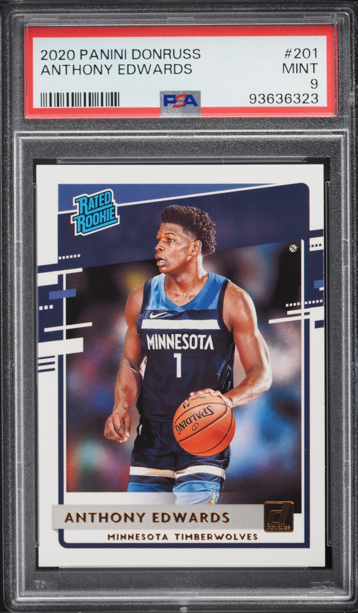 2020 Donruss Anthony Edwards ROOKIE #201 PSA 9 MINT