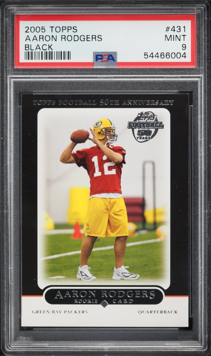 2005 Topps Black Aaron Rodgers ROOKIE #431 PSA 9 MINT