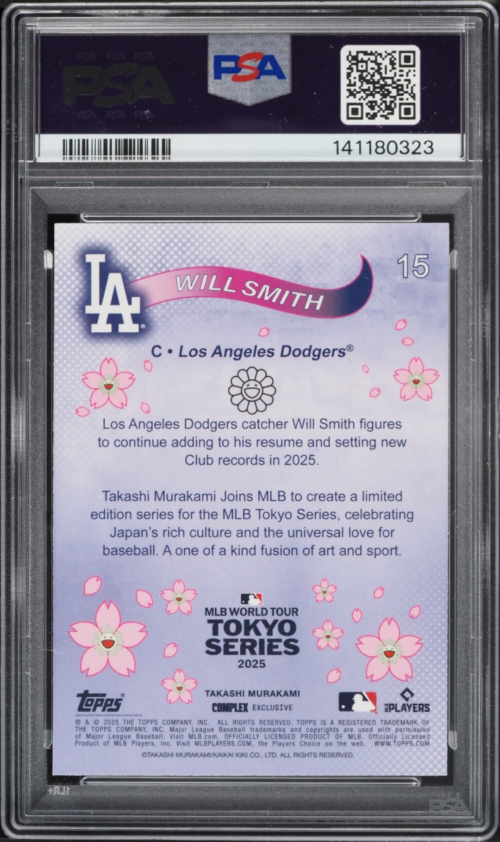 2025 Topps Takashi Murakami MLB World Tour Tokyo Series Will Smith #15 PSA 10 GEM MINT