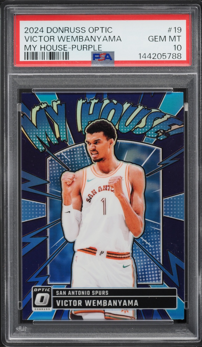 2024 Donruss Optic My House! Purple Victor Wembanyama #19 PSA 10 GEM MINT