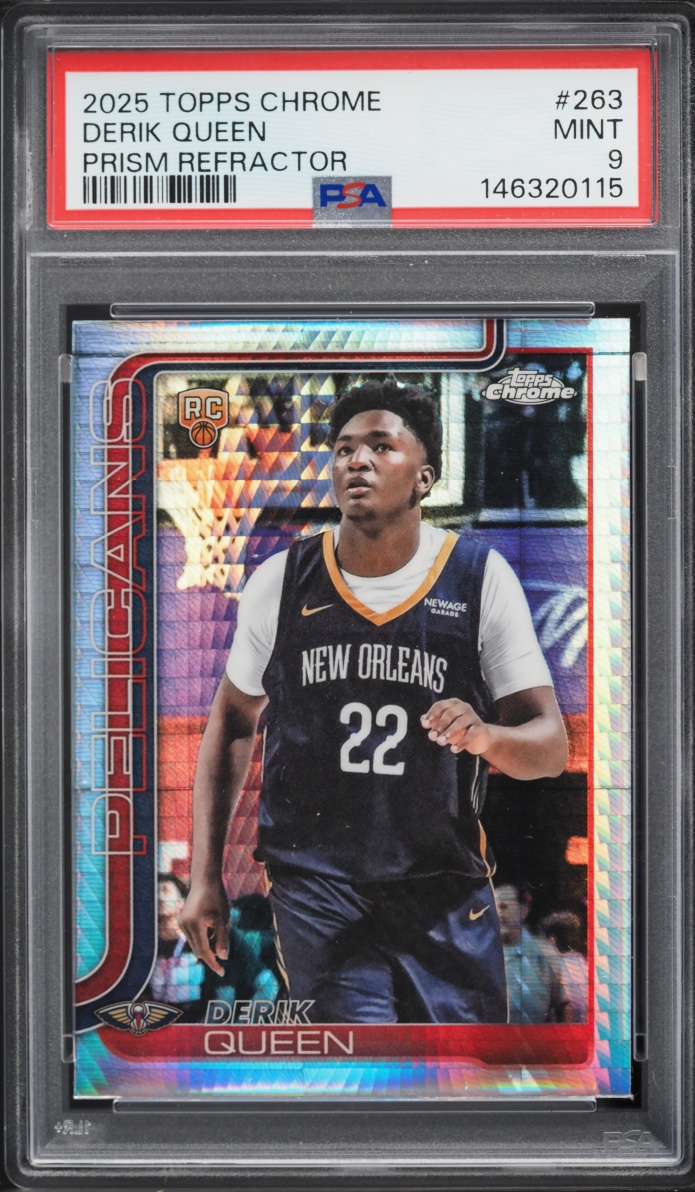 2025 Topps Chrome Prism Refractor Derik Queen ROOKIE #263 PSA 9 MINT
