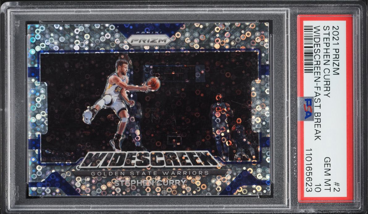 2021 Panini Prizm Widescreen Fast Break Stephen Curry #2 PSA 10 GEM MINT
