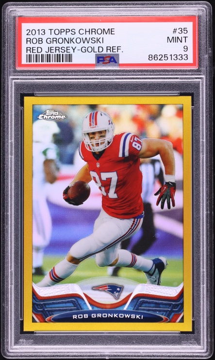2013 Topps Chrome Gold Refractor Rob Gronkowski /50 #35 PSA 9 MINT