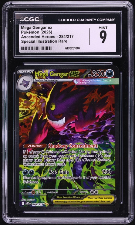 2026 Pokemon Mega Evolution Ascended Heroes SIR Mega Gengar ex #284 CGC 9 MINT